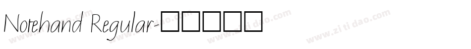 Notehand Regular字体转换